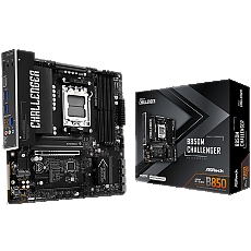 ASROCK MB B850M Challenger, AM5, 4x DDR5, 1x PCIe 5.0 x16, 1x PCIe 4.0x1, 1x PCIe 4.0x16, 1x Blazing M.2, 1x Hyper M.2, 4x SATA3, RAID 0, 1, 10, 7.1 CH HD Audio, 1x HDMI, 9x USB 3.2, 5x USB 2.0, 1x USB-C, 2.5G LAN, 1x HDMI, mATX