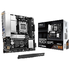 ASROCK MB B850M Rock WiFi 7, AM5, 2x DDR5, 1x PCIe 5.0 x16, 1x PCIe 3.0x16, 1x Blazing M.2, 1x Hyper M.2, 4x SATA3, RAID 0, 1, 10, 7.1 CH HD Audio, 1x HDMI, 6x USB 3.2, 5x USB 2.0, 1x USB-C, 2.5G LAN, 2x Wi-Fi 6E, BT, 1x HDMI, 1x DP, mATX