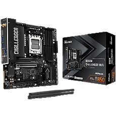 ASROCK MB B850M Challenger WiFi, AM5, 4x DDR5, 1x PCIe 5.0 x16, 1x PCIe 4.0x1, 1x PCIe 4.0x16, 1x Blazing M.2, 1x Hyper M.2, 4x SATA3, RAID 0, 1, 10, 7.1 CH HD Audio, 1x HDMI, 9x USB 3.2, 5x USB 2.0, 1x USB-C, 2.5G LAN, 2x Wi-Fi 7, BT, 1x HDMI, mATX