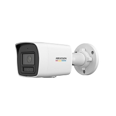 HikVision 4 MP ColorVu 3.0 Fixed Bullet Network Camera, 2.8 mm, F1.0, IR, White Light up to 30m, H.265+, IP67, built-in microphone, 12Vdc/PoE 7W