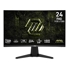 MSI MAG 245C X24 Gaming Monitor, 23.6", 1ms, 240Hz Curve 1500R VA, 1920x1080, AMD FreeSyncPremium, AI Vision, Console Mode, HDR Ready, 300nits AG, 1.07B, 3000:1, 100M:1, DP(1.2a), 2xHDMI(2.0b), Headphone out, Tilt, VESA 100, Black, 3.2kg