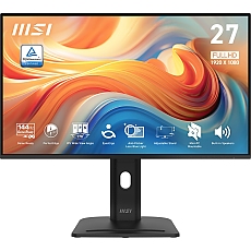 MSI PRO MP275PG E14 Proffesional Bussiness Monitor, 27", 1ms, 144Hz IPS, 1920x1080, FSync, EyesErgo, Anti-flicker, Eye-Q Check, Project Mode, HDR Ready, 300nits AG, 1500:1, 100M:1, sRGB 116%, DP, HDMI, D-Sub, 2x2W, Pivot, Heigh Adj., VESA, Black, 6.11kg