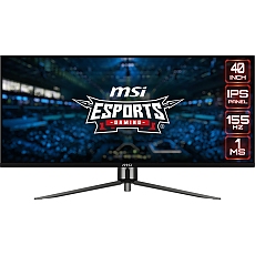 MSI MAG401QR Ultra Wide Gaming Monitor, 40", 1ms, 155Hz IPS, 3440x1440, AMD FreeSync Premium, HDR 400, KVM, Night Vision, RGB Mystic Light, 5-Way Navigator Joystick, Type-C(65W PD), DP(1.4a), 2xHDMI(2.0b), USB Hub, Tilt, VESA 100, Black, 10.3kg
