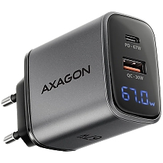 ACU-PQ67D PD3.0 & QC4+2xOUTPUTS, LCD display, wall charger 67W