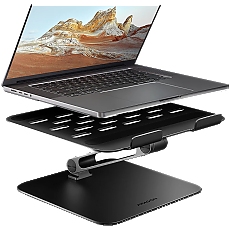 STND-LQB stand for notebooks and tablets. Aluminum HQ stand for laptops size 10-17.3. Adjustable height and angle. Black.