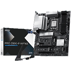 MSI PRO Z890-P WIFI6E, LGA 1851, Dual Channel DDR5 up to 9200(OC)MHz, 3x PCIe x16 slots, 4x M.2 slot, 4x USB 2.0, 2x USB 3.2 Gen 1, 1x USB 3.2 Gen 2, 1x USB 3.2 Gen 2 Type-C, 1x HDMI, 1x DP, 5Gbps LAN, WIFI6E, 7.1 Audio, 3Y
