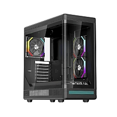 1stPlayer кутия Case ATX - PB8 Black - 3 x 120 mm A-RGB fans included, USB-C