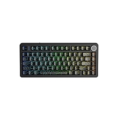 Aula геймърска механична клавиатура Wireless Gaming Mechanical Keyboard F75HE - Black King Magnetic Switch [Linear] (English US), Black Contour