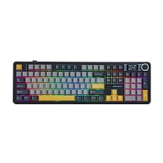 Aula геймърска механична клавиатура Wireless Gaming Mechanical Keyboard F108 PRO - Volcanic Switch [Linear] (English US), Black, Gray