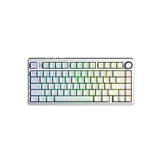 Aula геймърска механична клавиатура Wireless Gaming Mechanical Keyboard F75HE - Black King Magnetic Switch [Linear] (English US), White