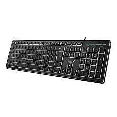Genius клавиатура кирилизирана Keyboard SlimStar 820 Black  - AI, Illuminated, Slim, BG, USB
