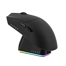 Ajazz професионална геймърска мишка AJ139P V3 MC - Wireless Gaming Mouse - 1K, Magnetic Charging Dock, Black