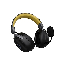 Ajazz безжични геймърски слушалки Wireless Gaming Headphones - AHM08 MAX Black, Gray, Yellow - Bluetooth , 2.4G