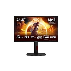 AOC 25G4ZR, 24.5" Fast IPS WLED, 1920x1080@260Hz (OC, Native 240Hz), 1ms GtG, 0.5ms MPRT, 300cd m/2, 1000:1, 80M:1 DCR, Adaptive Sync, FlickerFree, Anti Blue Light, Tilt, Height Adjust, Pivot, Swivel, 2xHDMI, DP