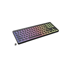 Genesis Gaming Keyboard Thor 430 TKL Wireless, US, RGB Mechanical Outemu Pink, Silent Slim, Black