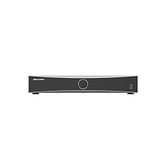 HikVision 32-ch 1.5U K Series AcuSense 4K NVR, 256 Mbps, up to 12 MP (2x12 MP/4x8 MP/8x4 MP/16x1080p), H.265+, 4 SATA HDD up to 16TB each, 2xUSB 2.0, 1xUSB 3.0, Video input: HDMI 1-ch, 4K, VGA 1-ch, 1920x1080/60Hz, Audio Output: 1-ch, RCA (Linear, 1kOhm)