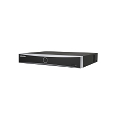 HikVision 16-ch 1U K Series AcuSense 4K NVR, Up to 2-ch@12 MP (2x12 MP/4x8 MP/8x4 MP/16x1080p), H.265+, 1 SATA HDD up to 16TB, 2x USB 2.0; Video input: HDMI 1-ch, 4K (3840x2160)/30 Hz, VGA 1-ch, 1920x1080/60 Hz, Audio Output: 1-ch, RCA (Linear, 1 kOhm)