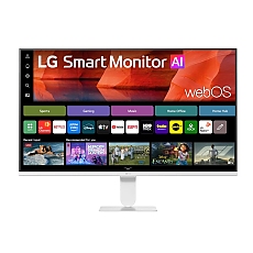 LG 27U511SB-W, 27" IPS Smart webOS23, 120Hz, 5ms, 1500:1, 250cd/m, FHD 1920x1080, ThinQ, sRGB 99%, HDR 10, HDMI, USB, Bluetooth, AirPlay 2, Speacers 5W x 2, Tilt, White