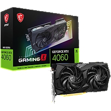 MSI Video Card Nvidia GeForce RTX 4060 GAMING X 8G, 8GB GDDR6, 128bit, Boost: 2595 MHz, 3072 CUDA Cores, PCIe 4.0, 3x DP 1.4a, HDMI 2.1a, RAY TRACING, Dual Fan, 1x 8pin, 550W Recommended PSU, 3Y