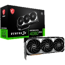 MSI Video Card Nvidia GeForce RTX 4080 SUPER 16G VENTUS 3X OC, 16GB GDDR6X/256bit, PCI Express Gen 4, 2xDP, 2x HDMI, RECOMMENDED PSU 750W