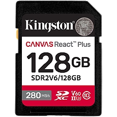 Kingston 128GB SDXC Canvas React Plus SDXC UHS-II 280R/100W U3 V60
