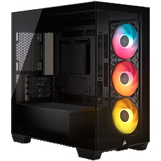 Corsair 2800X RS-R ARGB Panoramic Glass Micro-ATX Case, Black