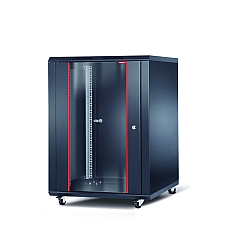 Formrack 19" Free standing rack 12U 600/600mm, height: 700mm, loading capacity: 600 kg, front tempered glass door, unopenable sides (does not include castor/feet group)
