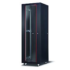 Formrack 19" Free standing rack 36U 800/1000mm, height: 1831 mm, loading capacity: 600 kg, front tempered glass door, openable locking sides and back (does not include castor/feet group)