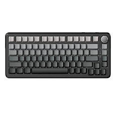 Ajazz геймърска механична клавиатура Wireless Gaming Mechanical Keyboard AK820 MAX - White birch [Linear] (English US), Side Printed, Gray