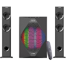F&D T-300X 2.1 TV Speakers, 70W RMS (17.5Wx2+35W), 2x2.25'' Satellites (soundbar design) + 8'' Subwoofer, BT 4.0/AUX/USB/FM/Multi-color LED/LED Display/Remote control/Wooden/Black