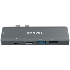 CANYON hub DS-5 7in1 Thunderbolt 3 Space Grey