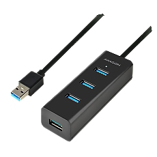 AXAGON HUE-S2BL 4x USB3.0 Charging Hub 1.2m Cable, MicroUSB Charging