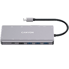 CANYON hub DS-12 13in1 4k USB-C Dark Grey