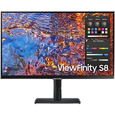 Monitor LED Samsung LS27B800PXPXEN HRM S80PB, 27" UHD FLAT 16:9 (3840x2160) IPS 60Hz, 350 cd/㎡, 1000:1, HDR400, 5ms, 178/178, 1xDP 1xHDMI, 3xUSB 3.0 1xUSB-C (90W), 3.5 Jack, Tilt/Pivot/Swivel/HeightAdj, VESA 100x100, 3Y