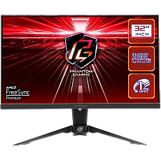Asrock Gaming Monitor, 31.5" QHD(2560x1440) VA, AG, 165 Hz, 92% sRGB, 16:9, 3000:1, 550 cd/m², 178º/178º, 1ms (MPRT), Flicker-free, High, Swivel and Tilt adjustment, 2x 2W Speakers, 2x HDMI 2.0, 1x DP 1.2, 1x Audio Jack (3.5mm), Wi-Fi antenna, 3Y