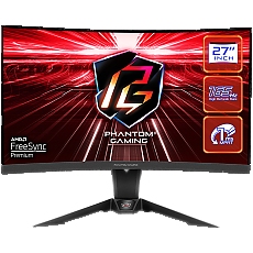 Asrock Curved Gaming Monitor, 27" QHD(2560x1440) 1500R VA, AG, 165 Hz, 110% sRGB, 4000:1, 550 cd/m², 178º/178º, 1ms (MPRT), Flicker-free, Hight, Swivel, Tilt Adjustment 2x 2W Speakers, 2x HDMI, 1x DP, 1x Audio, Wi-Fi Antenna, 3Y Asrock Curved Gaming Monitor, 27" QHD(2560x1440) 1500R VA, AG, 165 Hz, 110% sRGB, 4000:1, 550 cd/m², 178º/178º, 1ms (MPRT), Flicker-free, Hight, Swivel, Tilt Adjustment 2x 2W Speakers, 2x HDMI, 1x DP, 1x Audio, Wi-Fi Antenna, 3Y