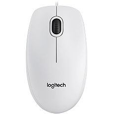 LOGITECH B100 Corded Mouse - WHITE - USB - B2B