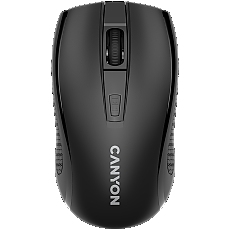 CANYON MW-7, 2.4Ghz wireless mouse, 6 buttons, DPI 800/1200/1600, with 1 AA battery ,size 110*60*37mm,58g,black