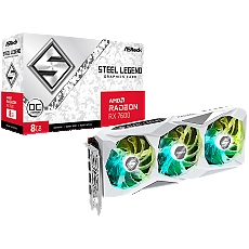 ASROCK Video Card AMD Radeon RX-7600 Steel Legend 8GB GDDR6 128bit, 2725 MHz / 18Gbps, 3x DP 2.1, 1x HDMI, 3 fan, 2 slot
