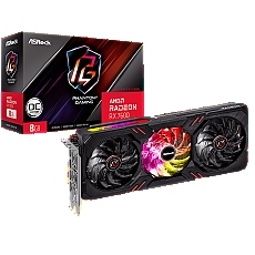 ASROCK Video Card AMD Radeon RX7600 Phantom Gaming 8GB OC, GDDR6, 128-bit, 3 x DisplayPort™ 2.1, 1 x HDMI™ 2.1, 3 x 8-pin Power Connectors, Recommended PSU 600W