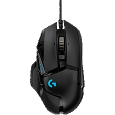 LOGITECH G502 Corded Gaming Mouse - HERO - BLACK - USB - EER2
