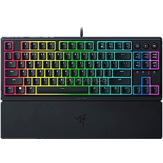 Razer Ornata V3 Tenkeyless, Low Profile Gaming Keyboard, US Layout, 8 Razer Chroma™ RGB Lighting Zones, Dedicated Media Keys, UV-coated ABS Keycaps, 1000 Hz Ultrapolling, Durable spill-resistant design, Braided fiber cable