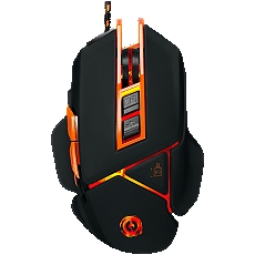 CANYON Optical gaming mouse, adjustable DPI setting 800/1000/1200/1600/2400/3200/4800/6400, LED backlight, moveable weight slot and retractable top cover for comfortable usage