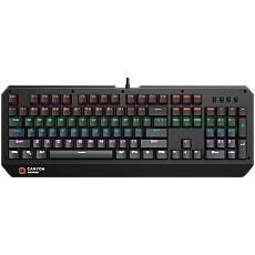 CANYON Hazard GK-6, Wired multimedia gaming keyboard with lighting effect, 108pcs rainbow LED, Numbers 104keys, EN double injection layout, cable length 1.8M, 450.5*163.7*42mm, 0.90kg, color black
