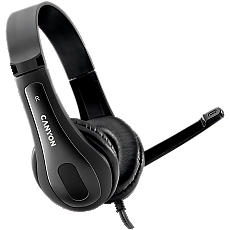 CANYON PC headset HSC-1 PC Mic Flat 2m Black
