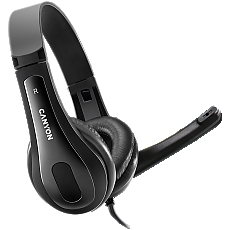 CANYON PC headset CHSU-1 PC Mic USB 2m Black