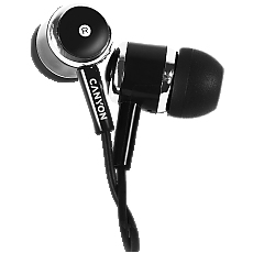 CANYON Stereo earphones with microphone, Black
