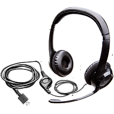 LOGITECH H390 Corded Headset - BLACK - USB