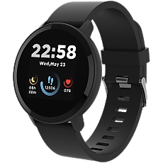 CANYON Lollypop SW-63, Smart watch, 1.3inches IPS full touch screen, Round watch, IP68 waterproof, multi-sport mode, BT5.0, compatibility with iOS and android, black, Host: 25.2*42.5*10.7mm, Strap: 20*250mm, 45g