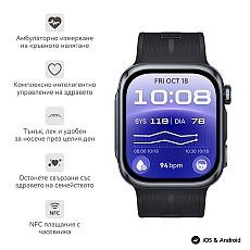 Huawei Watch D3, Riva-B10, Black, 1.92 inches; AMOLED +LTPO color circular screen, 25.5 mm,Wrist: 130–210mm, Bluetooth call, Ambulatory 24H Blood Pressure, Heart rate, SpO2, ECG,2.4 GHz, BT 6.0, and BR + BLE, 540 mAh + Huawei FreeBuds 7i Conch-T010 White